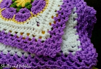 African Flower Square Baby Blanket 4